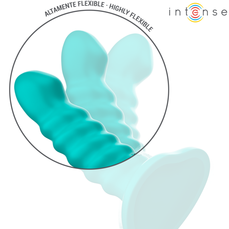 INTENSE - BUFFY VIBRADOR TAMANHO S DESIGN EM ESPIRAL 10 VIBRAÇÕES AZUL COM CONTROLO REMOTO