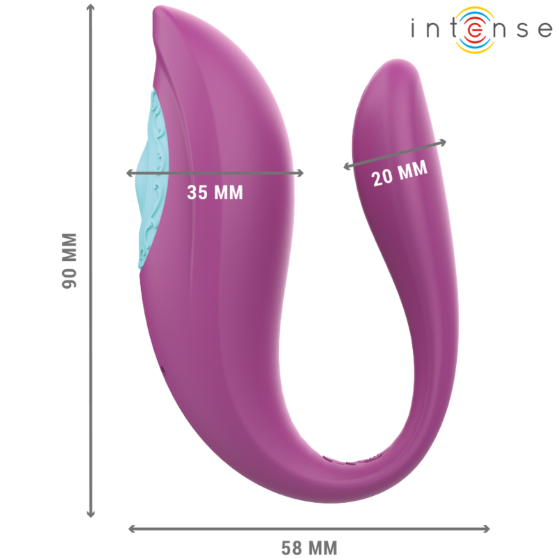 INTENSE - ANNIE VIBRADOR EM FORMA DE UE ESTIMULADOR ROXO CONTROLO REMOTO