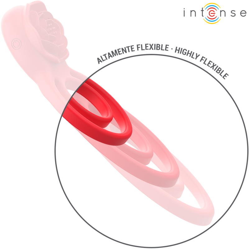 INTENSO - GAIL ESTIMULADOR ROSE 10 VIBRAÇÕES VERMELHO CONTROLE REMOTO
