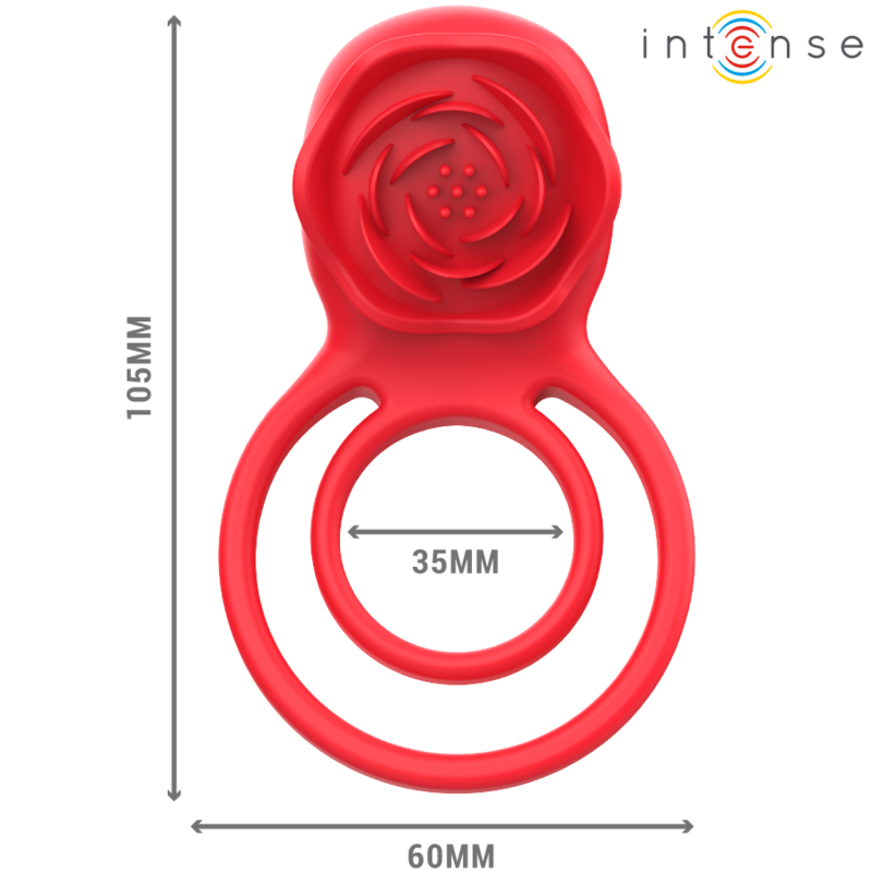INTENSO - GAIL ESTIMULADOR ROSE 10 VIBRAÇÕES VERMELHO CONTROLE REMOTO