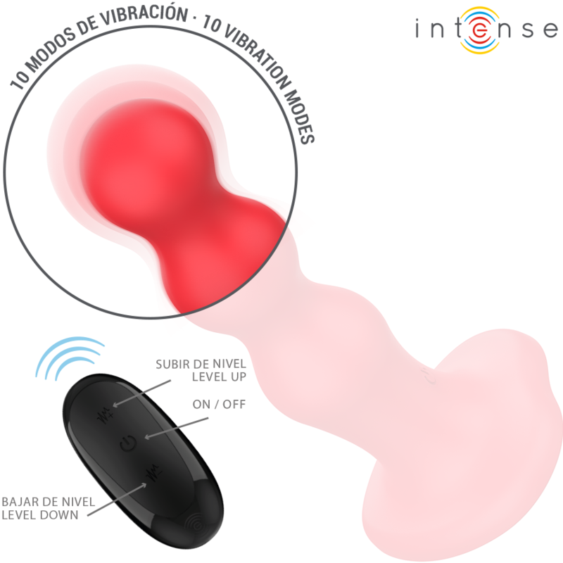 INTENSO - CODY VIBRADOR COM VENTOSA VERMELHO CONTROLE REMOTO