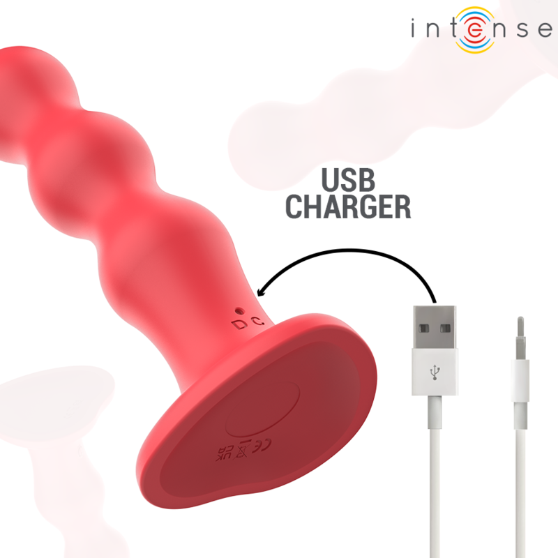 INTENSO - CODY VIBRADOR COM VENTOSA VERMELHO CONTROLE REMOTO