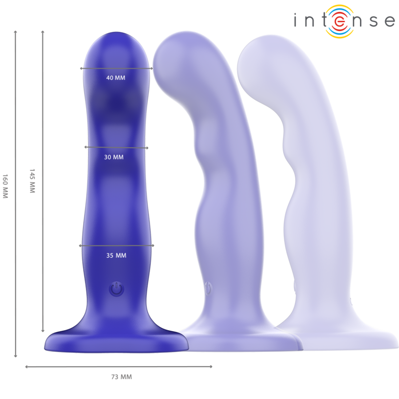 Intenso - Shorty Vibrador Com Ventosa Azul Controle Remoto