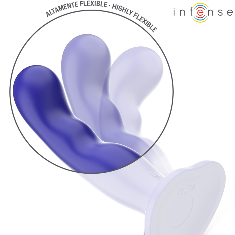 Intenso - Shorty Vibrador Com Ventosa Azul Controle Remoto