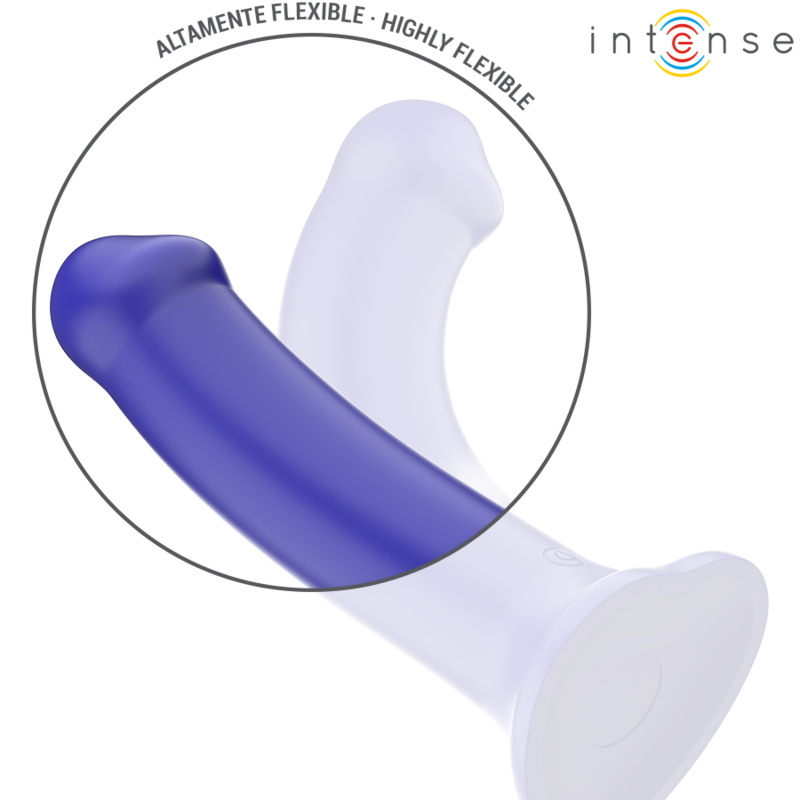 Intense - Victoria Vibrador Com Ventosa 10 Vibrações Azul Escuro Control Remoto