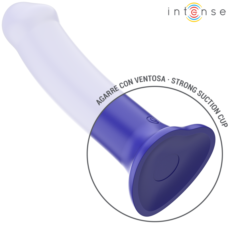 Intense - Victoria Vibrador Com Ventosa 10 Vibrações Azul Escuro Control Remoto