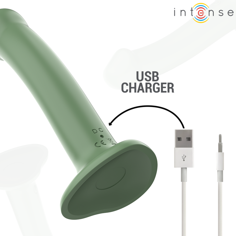 Intenso - Becca Vibrador Com Ventosa 10 Vibrações Verde Controle Remoto