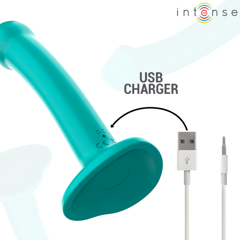 Intense - Katie Vibrador Com Ventosa 10 Vibrações Azul Control Remoto