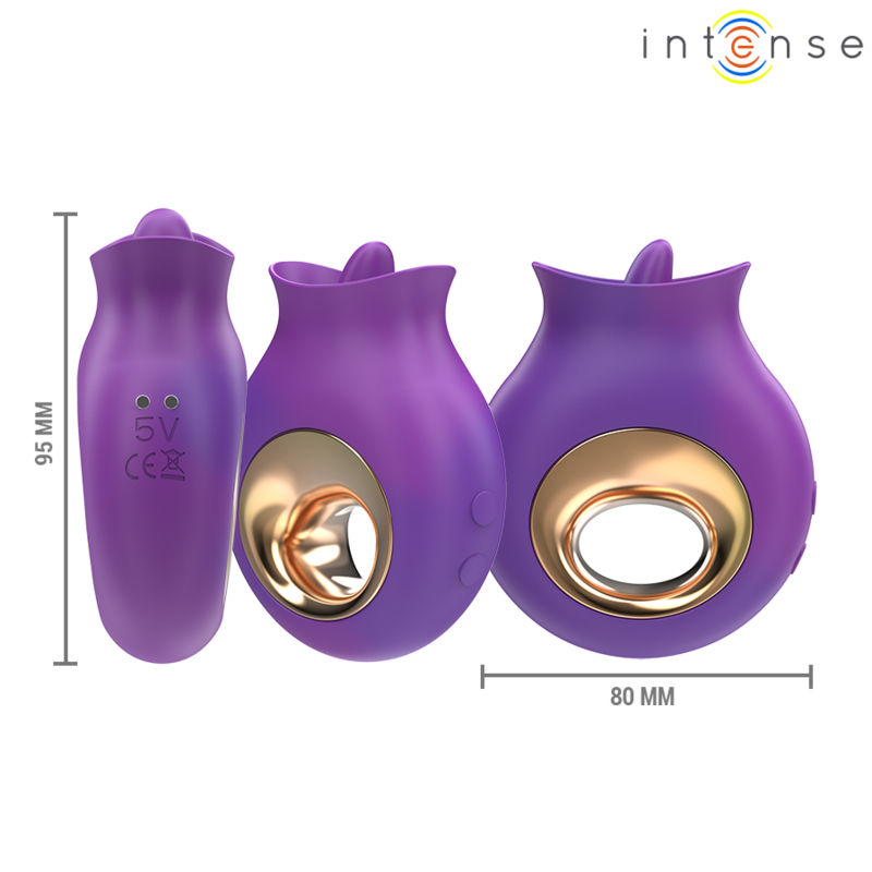 Intenso - Estimulador de Clítoris Tuli 9 Vibrações e 9 Oscilações Roxo
