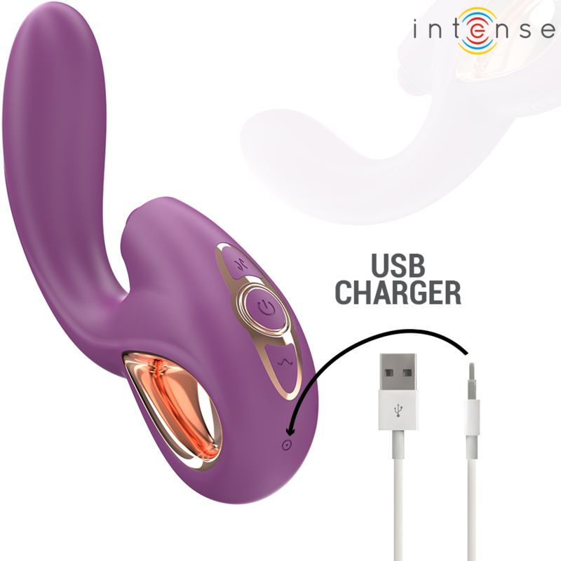 Intenso - Lali Vibrador Multifuncional Punto G Tapping e Thrust e Vibration Roxo