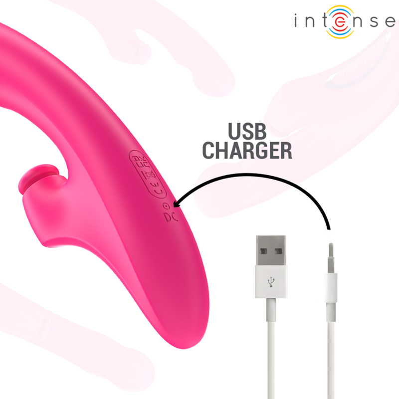 Intenso - Emi Vibrador 13,5 Cm Multifunção 3 Em 1 10 Vibrações Rosa