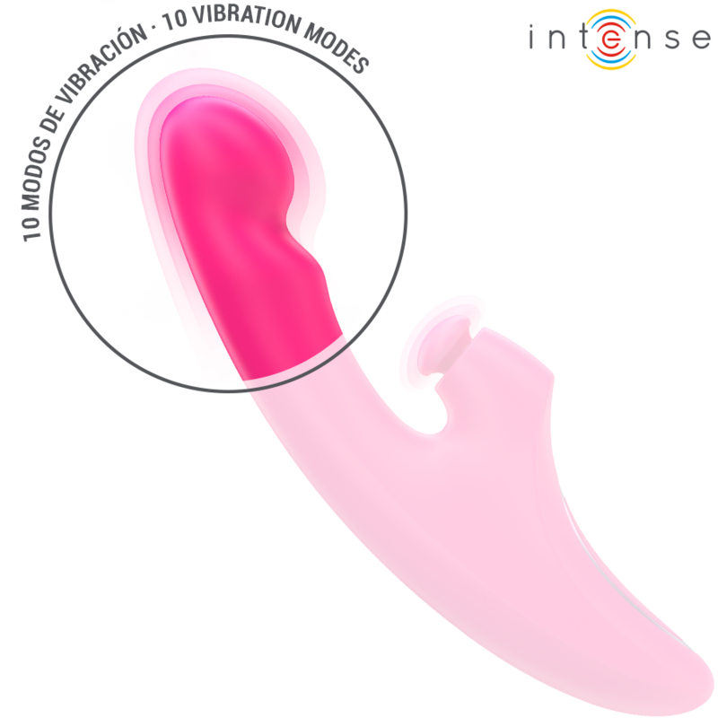 Intenso - Emi Vibrador 13,5 Cm Multifunção 3 Em 1 10 Vibrações Rosa