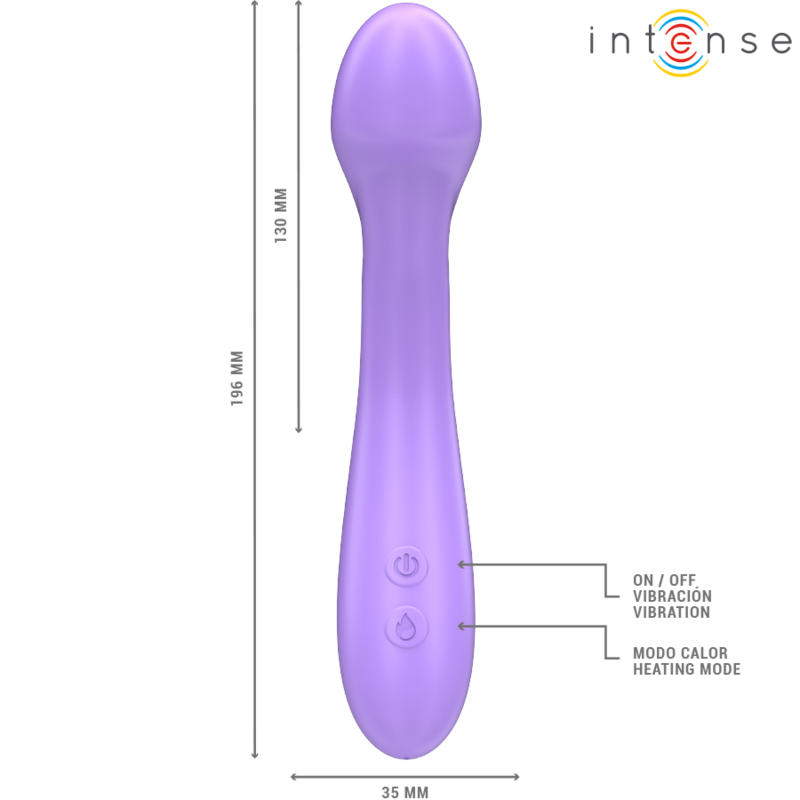 INTENSO - BECKY VIBRADOR 19 CM AQUECÍVEL 7 VIBRAÇÕES ROXO