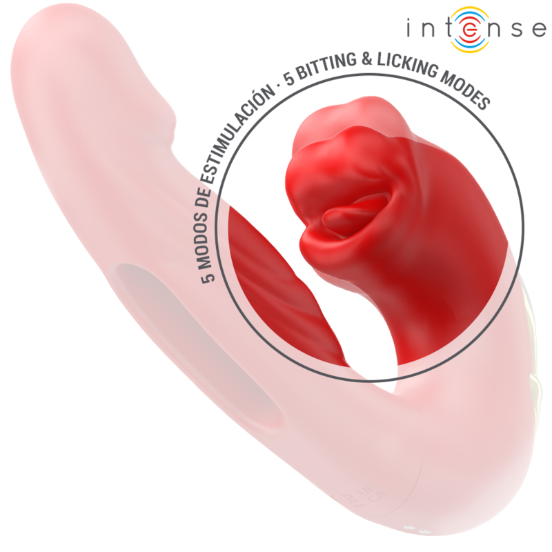 Intenso - Nathy Duplo Vibrador Com Boca Multifuncional Estimulante Vermelho