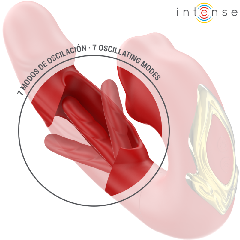 Intenso - Nathy Duplo Vibrador Com Boca Multifuncional Estimulante Vermelho