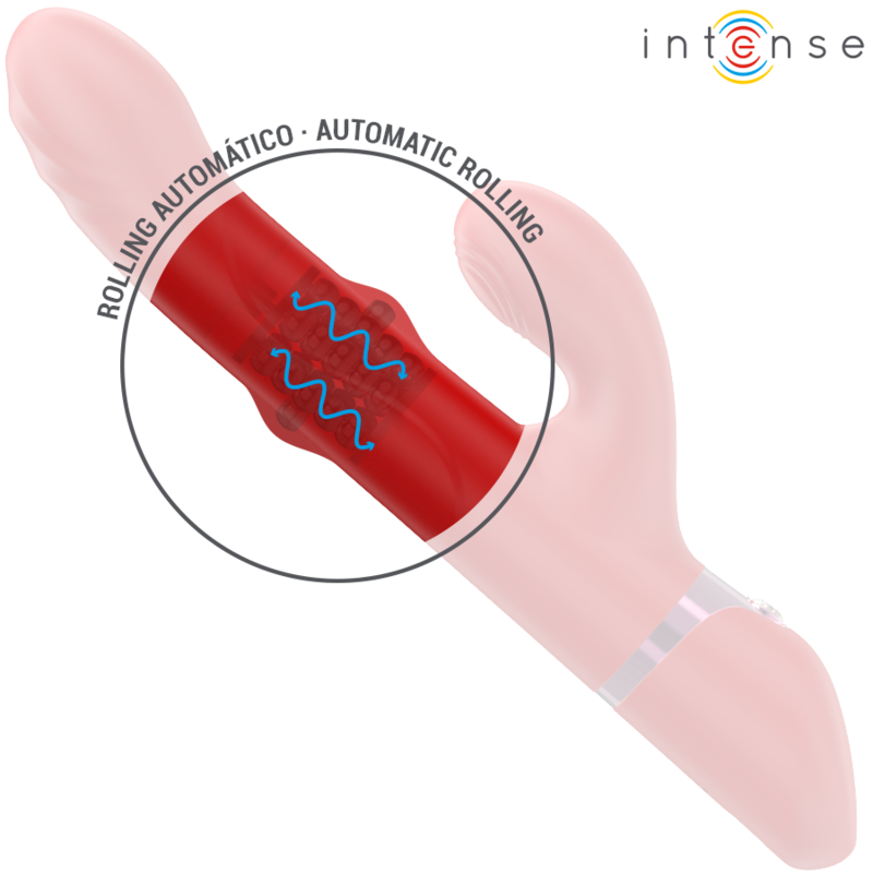 Intenso - Lele Multifuncional Vibrador Rotativo e Oscilação e Estimulação Vermelho