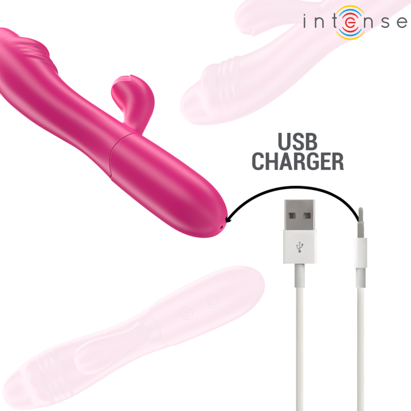 Intenso - Ivy Vibrador Flexível 10 Vibrações Com Língua Estimulante Rosa
