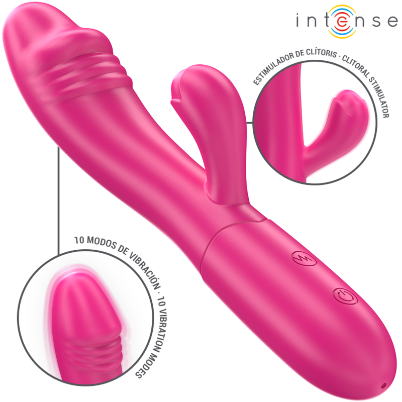 Intenso - Ivy Vibrador Flexível 10 Vibrações Com Língua Estimulante Rosa