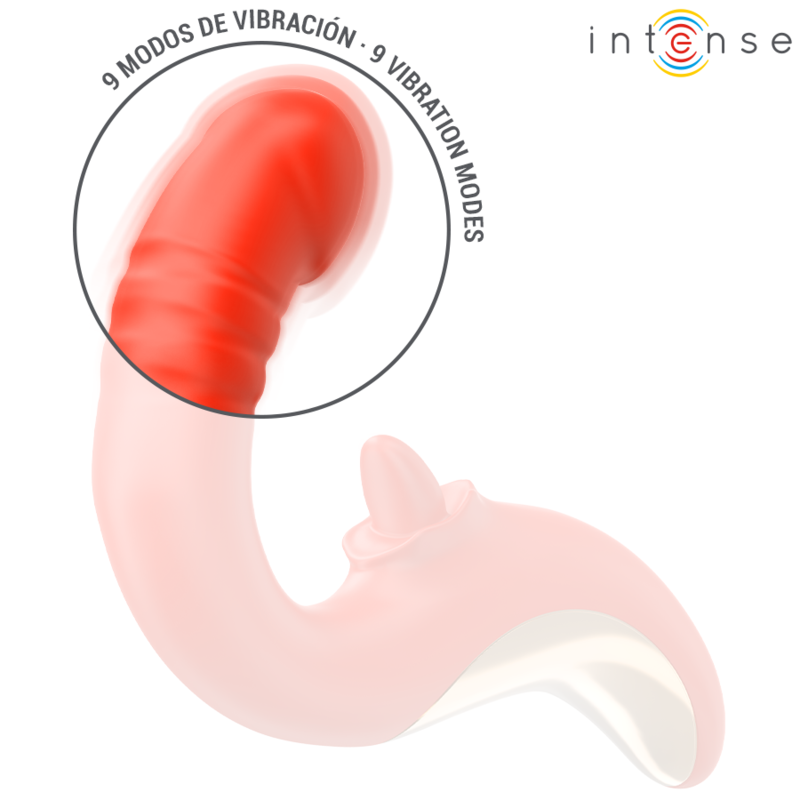 Intense - Vibrador y Estimulador Paulina em Forma de U Vermelho