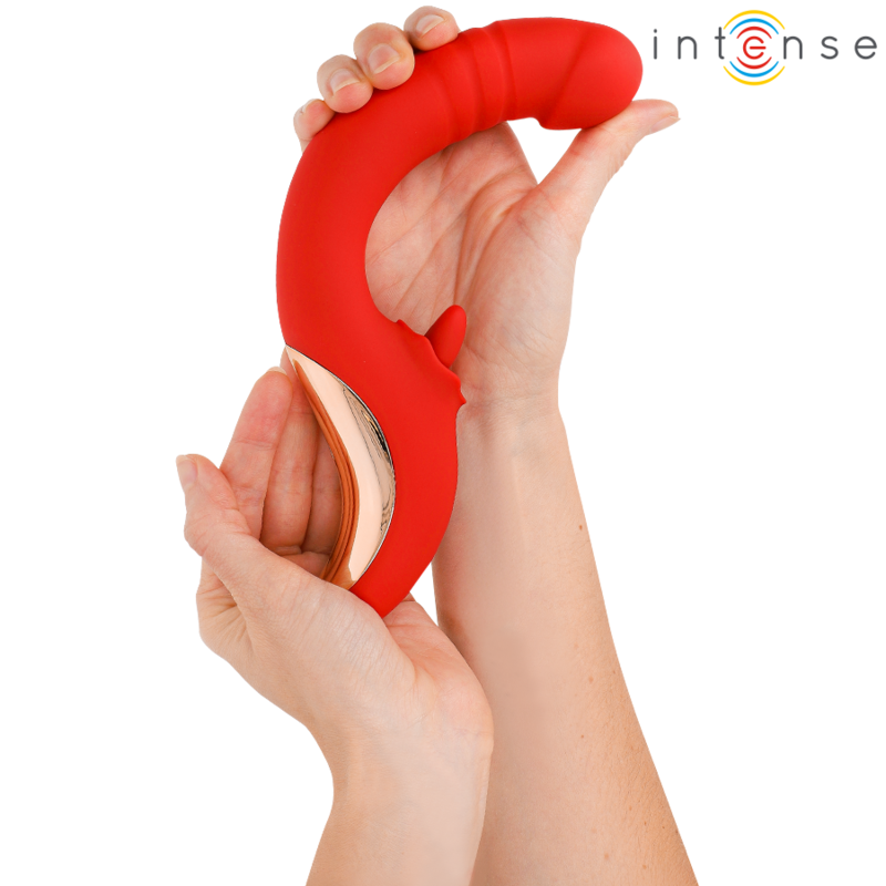 Intense - Vibrador y Estimulador Paulina em Forma de U Vermelho