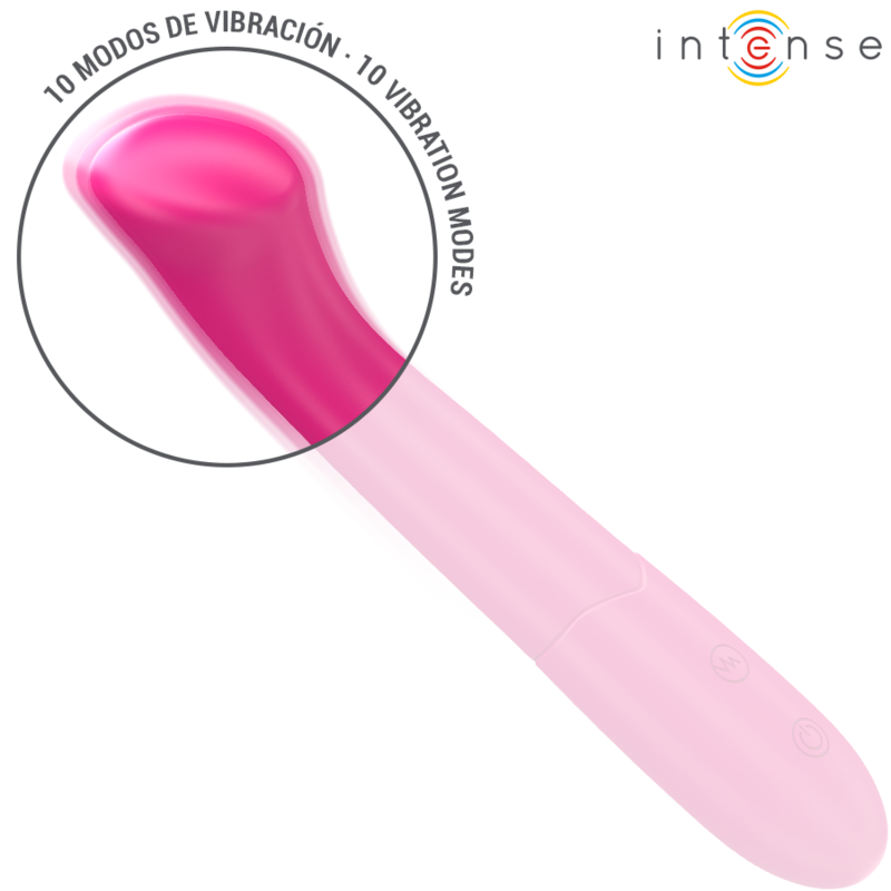 Intenso - Paty Vibrador 19 Cm Flexível 10 Vibrações Modelo 2 Rosa