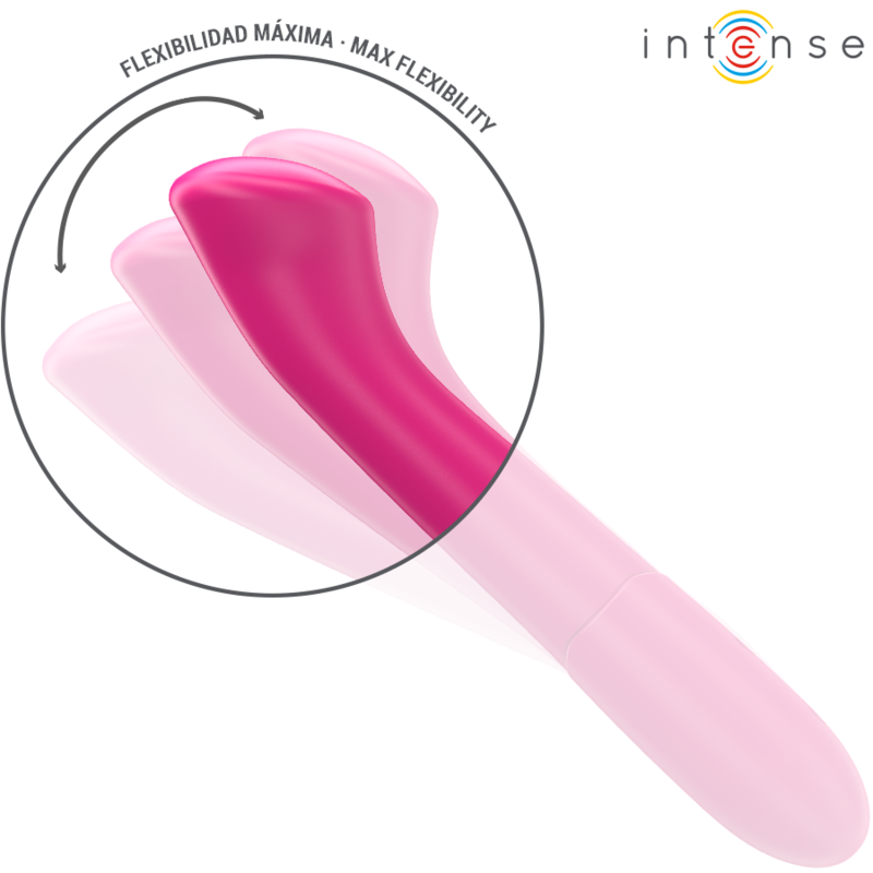 Intenso - Paty Vibrador 19 Cm Flexível 10 Vibrações Modelo 2 Rosa