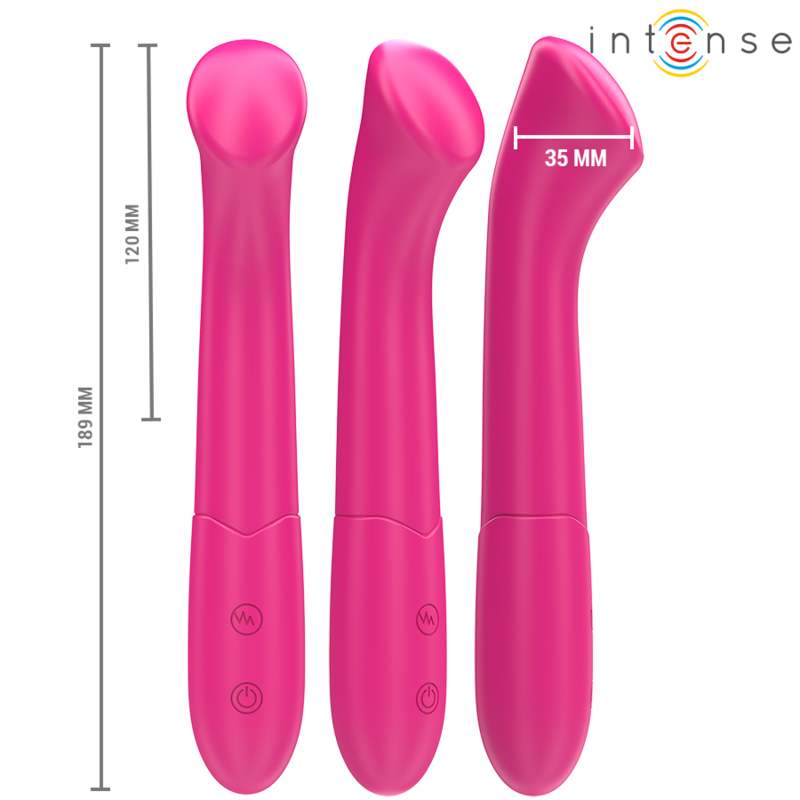 Intenso - Paty Vibrador 19 Cm Flexível 10 Vibrações Modelo 2 Rosa