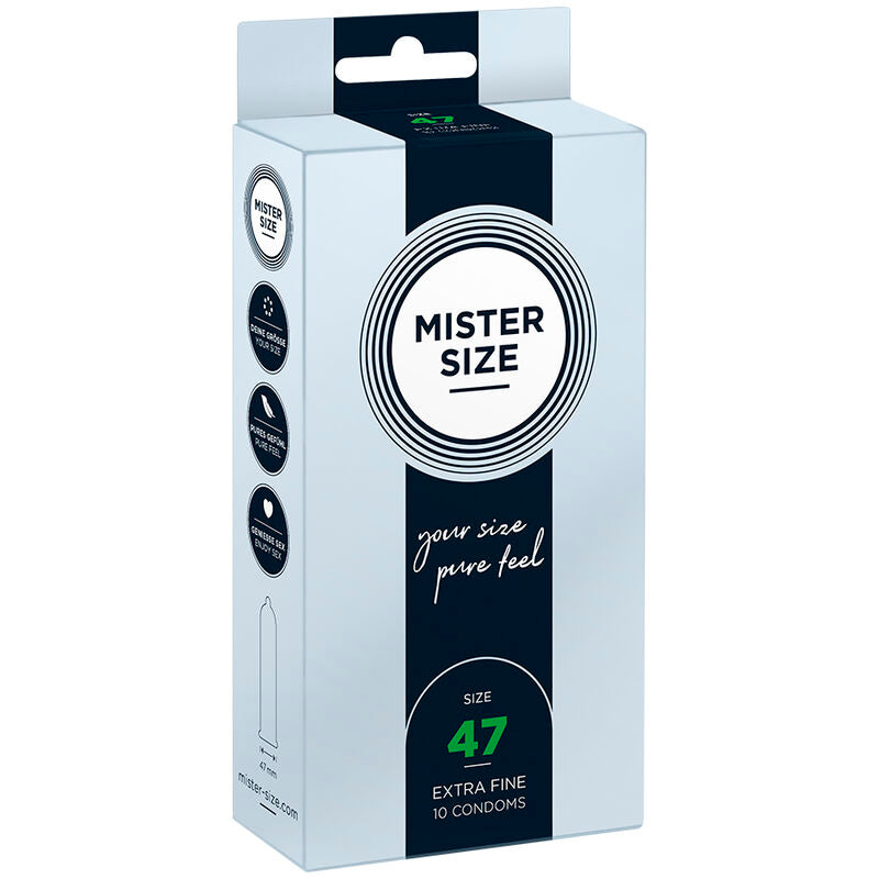 MISTER TAMAÑO - PRESERVATIVOS TAMANHO XS 47 MM (10 UNIDADES)