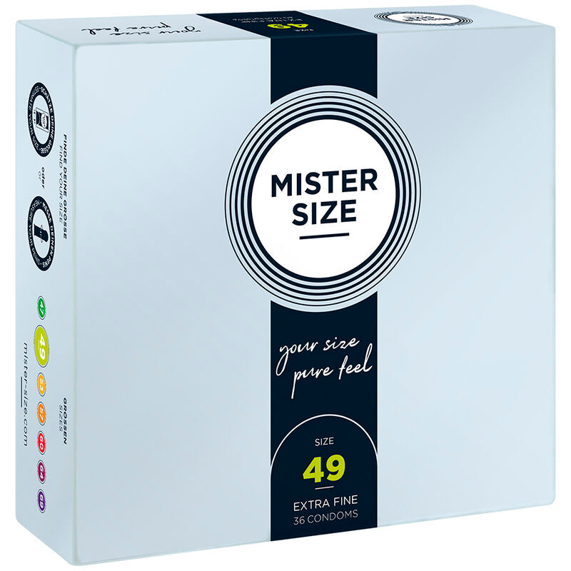 MISTER TAMAÑO - PRESERVATIVO TAMANHO S 49 MM (36 UNIDADES)
