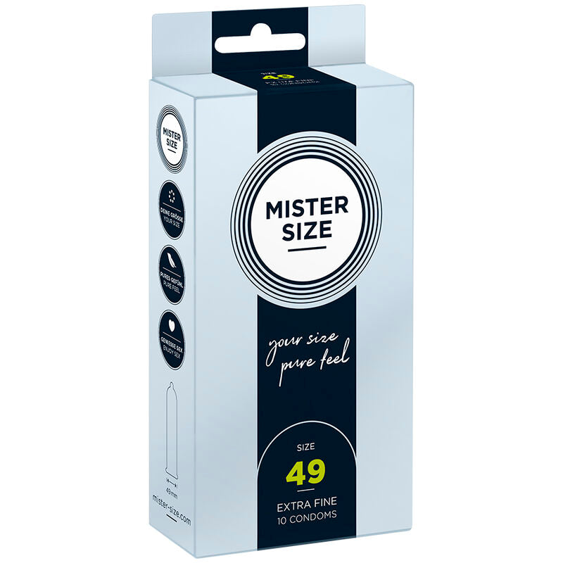 MISTER TAMAÑO - PRESERVATIVO TAMANHO S 49 MM (10 UNIDADES)