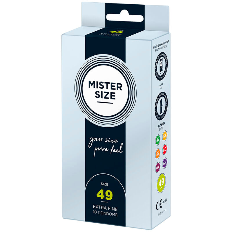 MISTER TAMAÑO - PRESERVATIVO TAMANHO S 49 MM (10 UNIDADES)