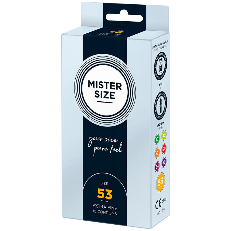 MISTER TAMAÑO - PRESERVATIVO TAMANHO M 53 MM (10 UNIDADES)