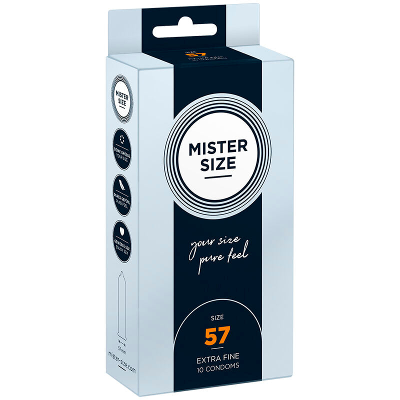 MISTER TAMAÑO - PRESERVATIVO TAMANHO L 57 MM (10 UNIDADES)