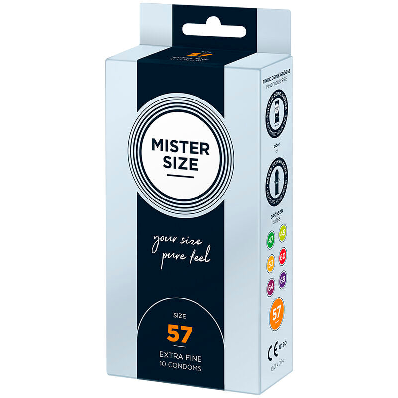 MISTER TAMAÑO - PRESERVATIVO TAMANHO L 57 MM (10 UNIDADES)