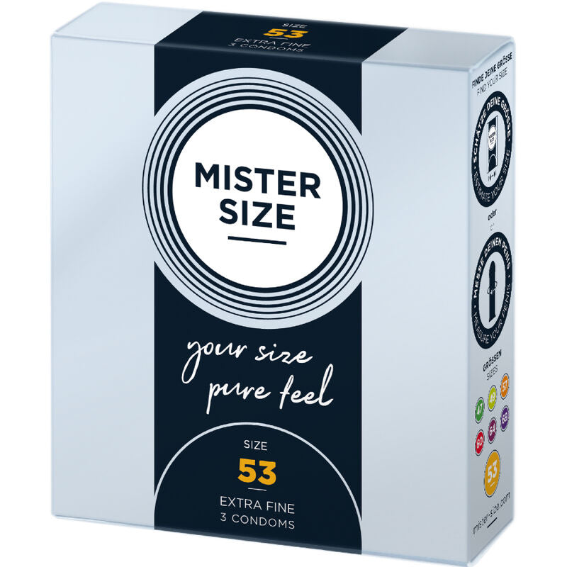 MISTER TAMAÑO - PRESERVATIVO TAMANHO M 53 MM (3 UNIDADES)