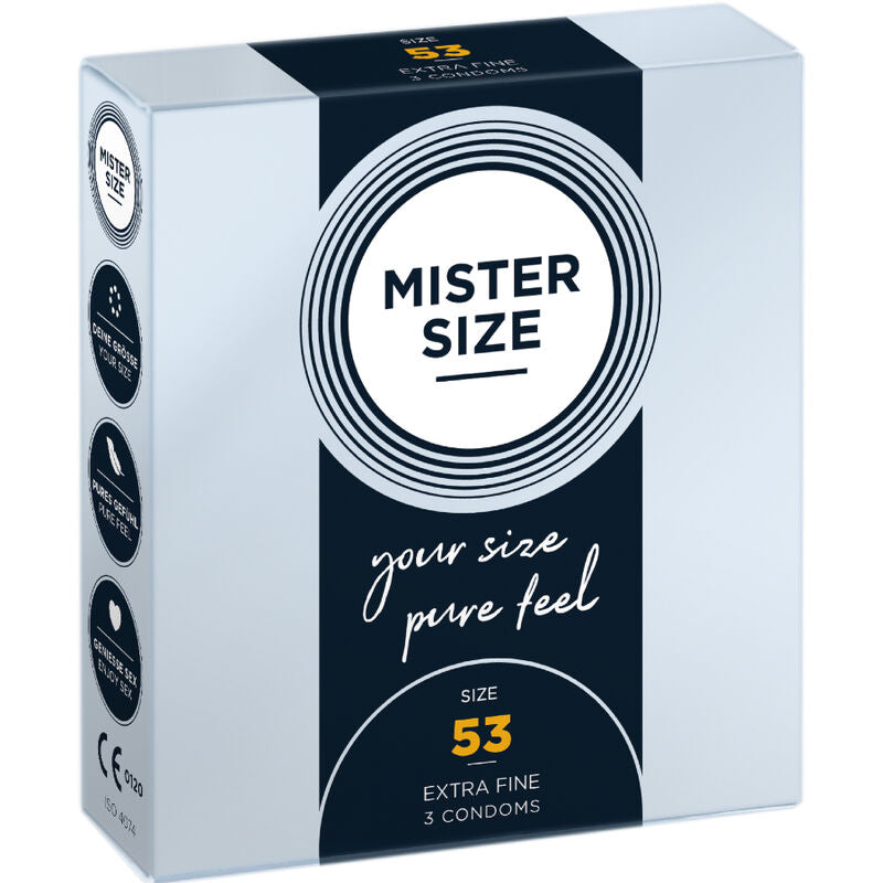 MISTER TAMAÑO - PRESERVATIVO TAMANHO M 53 MM (3 UNIDADES)