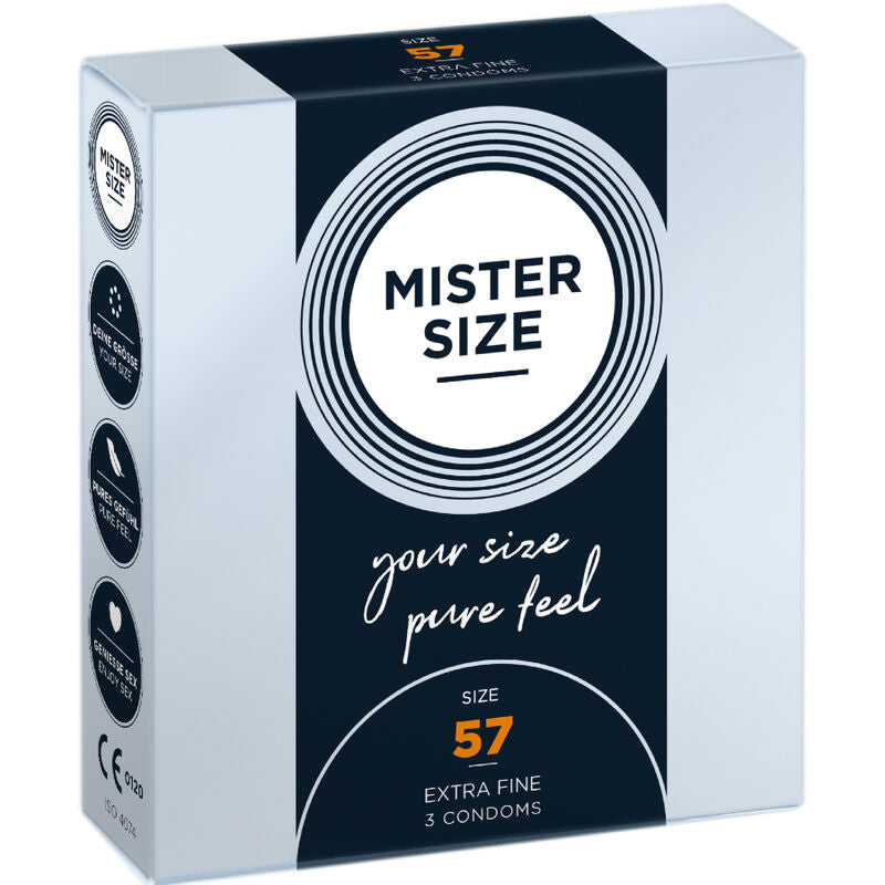 MISTER TAMAÑO - PRESERVATIVO TAMANHO L 57 MM (3 UNIDADES)