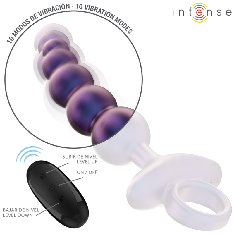 Intenso - Tito Vibrador Anal Plug Modelo 3 Controle Remoto