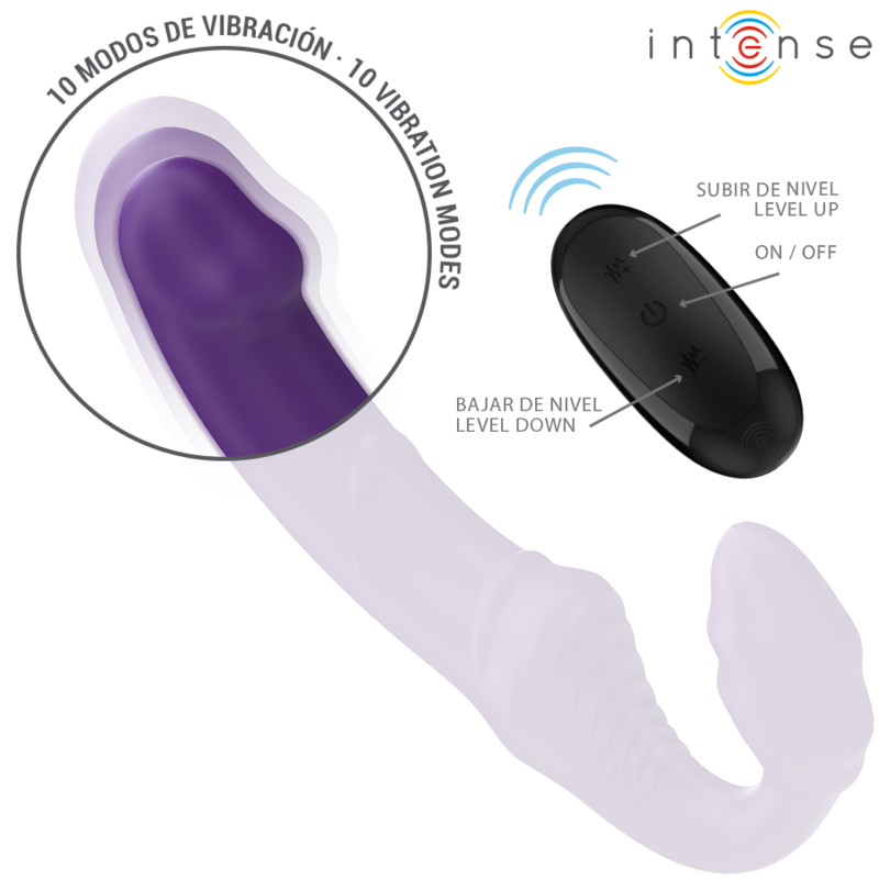 Intenso - Jill Vibrador Duplo 20 Cm Roxo Control Remoto