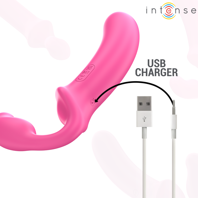 Intenso - Amy Duplo Vibrador 20 Cm Rosa Control Remoto