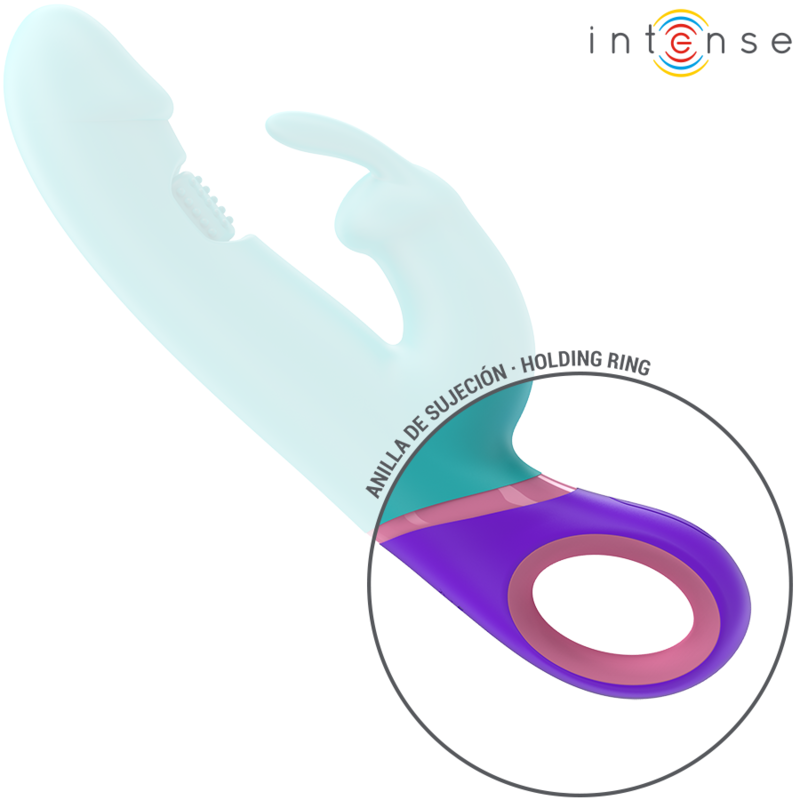 Intense - Monica Rabbit Vibrador Com Estimulador Punto G Rotativo Azul