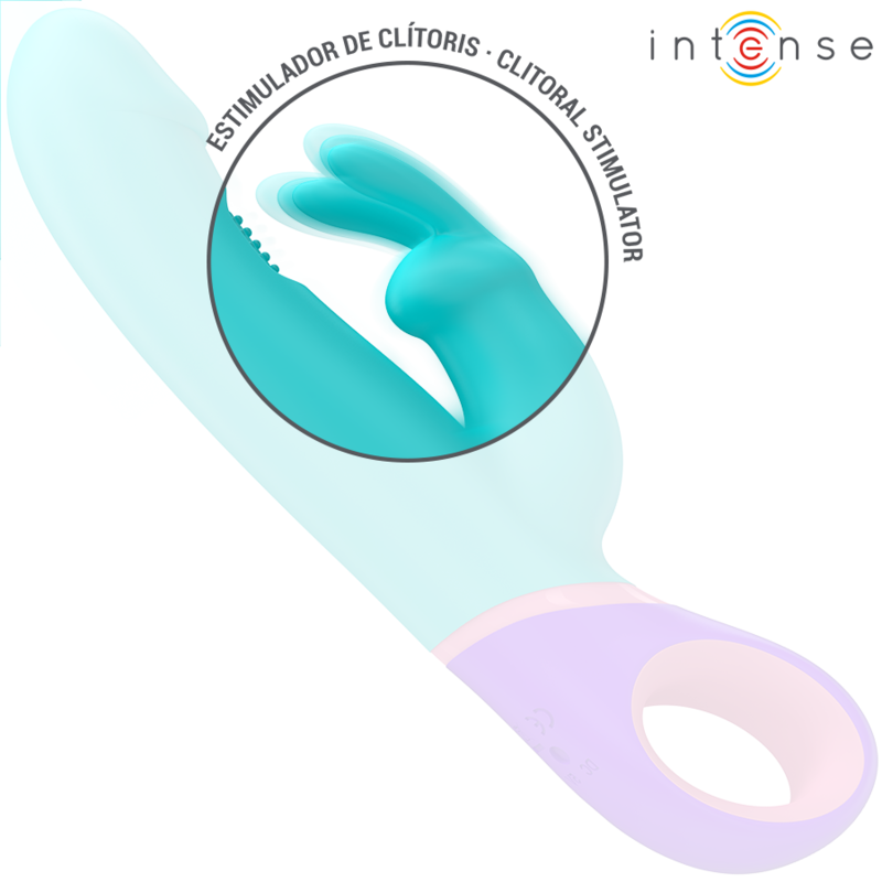 Intense - Monica Rabbit Vibrador Com Estimulador Punto G Rotativo Azul