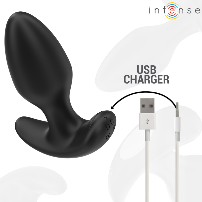 Intenso - Joey Plug Anal 10 Vibraciones Negro Control Remoto