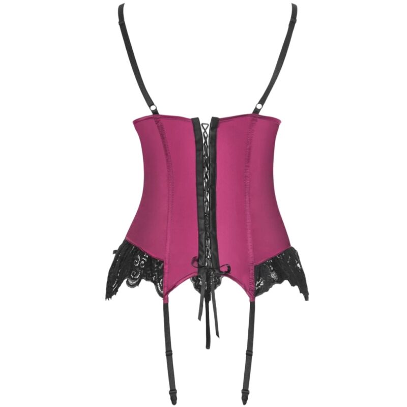Livco Corsetti Fashion - Agrafena CF 90436 Corsé + Tanga Bordô S/M