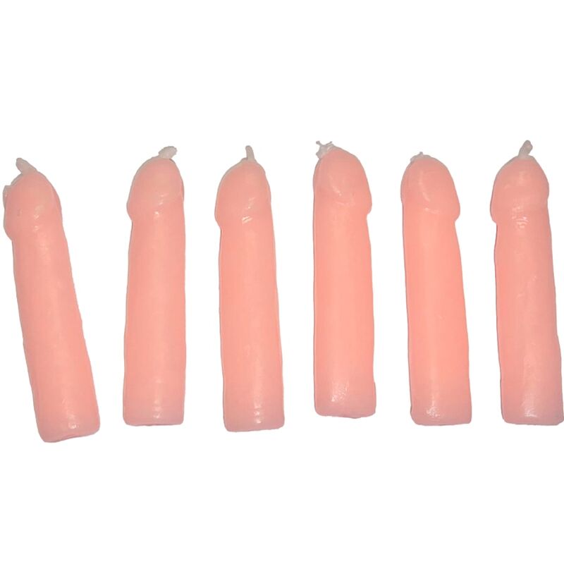 Diabo Picante - 6 Velas en Forma de Pênis Carne