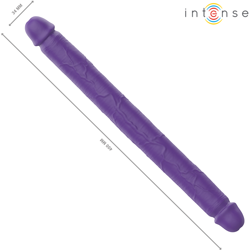 Intenso - Gunter Consolador Vibrador Duplo 40 Cm Roxo Controle Remoto