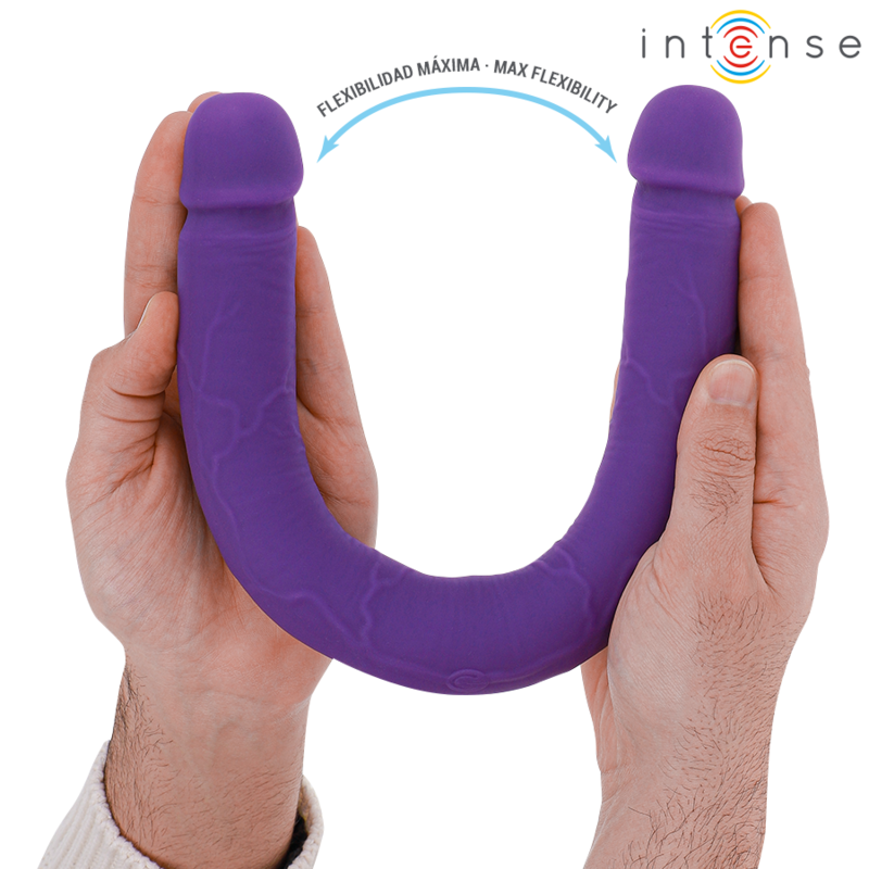 Intenso - Gunter Consolador Vibrador Duplo 40 Cm Roxo Controle Remoto
