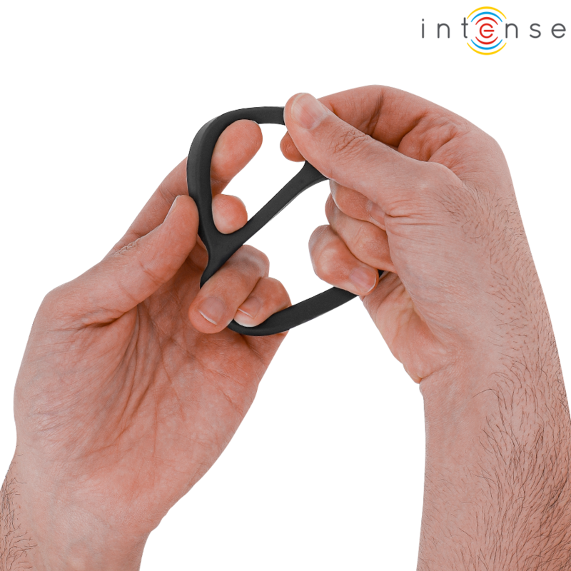 INTENSE - BOBBY DUPLO ANEL DE SILICONA PARA PÊNIS PRETO