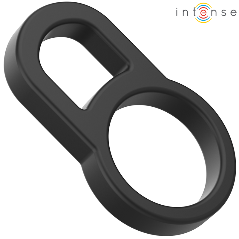 INTENSE - BOBBY DUPLO ANEL DE SILICONA PARA PÊNIS PRETO