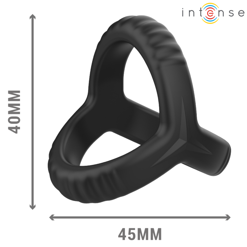 Intenso - Carson Anel De Pênis Duplo De Silicone Preto Modelo 4
